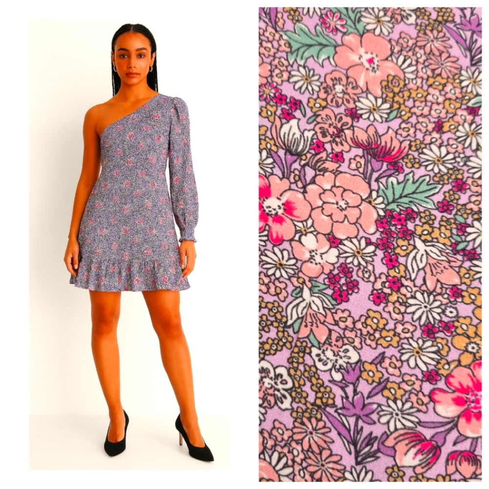 SHORE One Shoulder Floral Dress